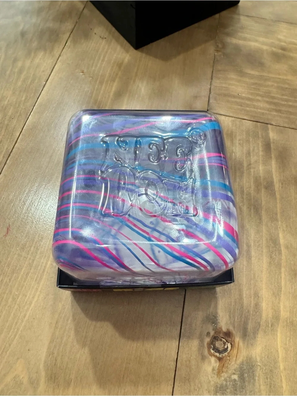 Nice Berc Swirl Super Solid Squish Toy - Purple with Pink & Blue Swirls